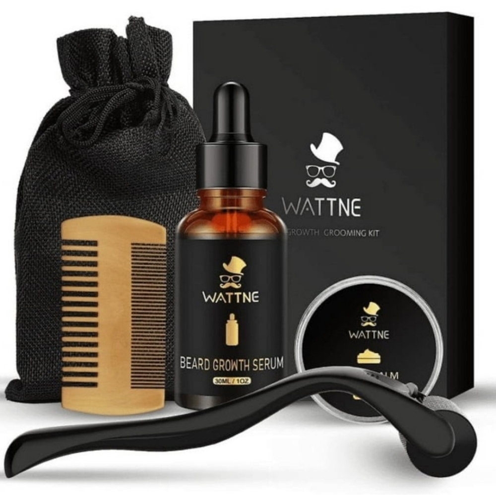 WATTNE Beard Growth Grooming Kit NIB